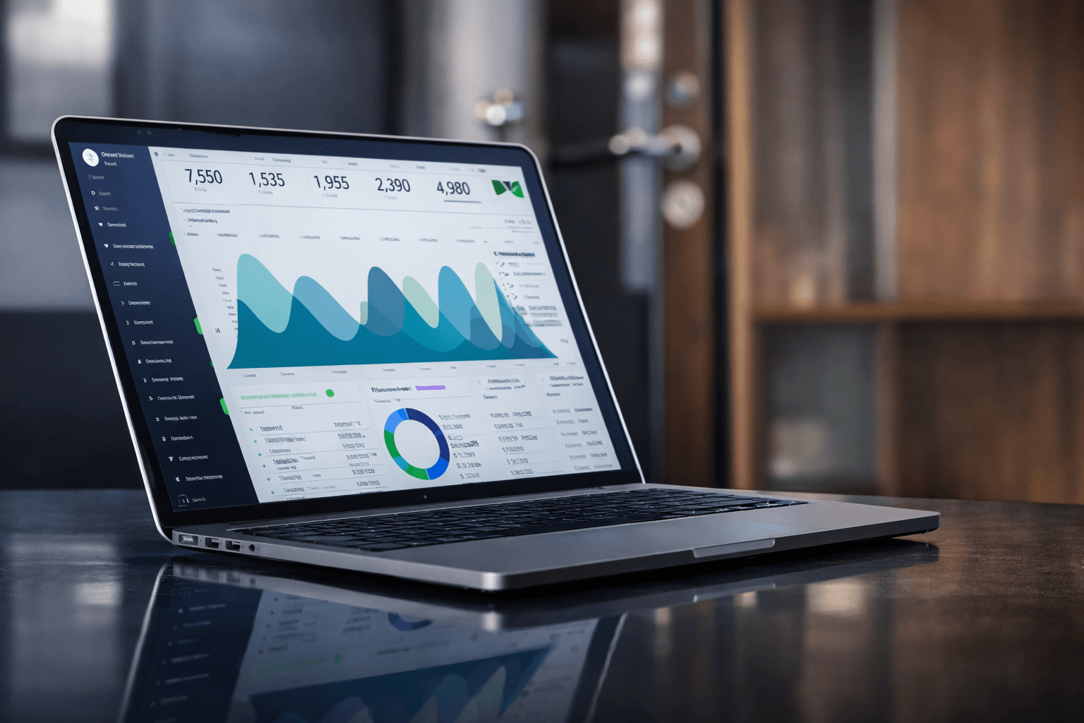 SaaS analytics dashboard with real-time business metrics